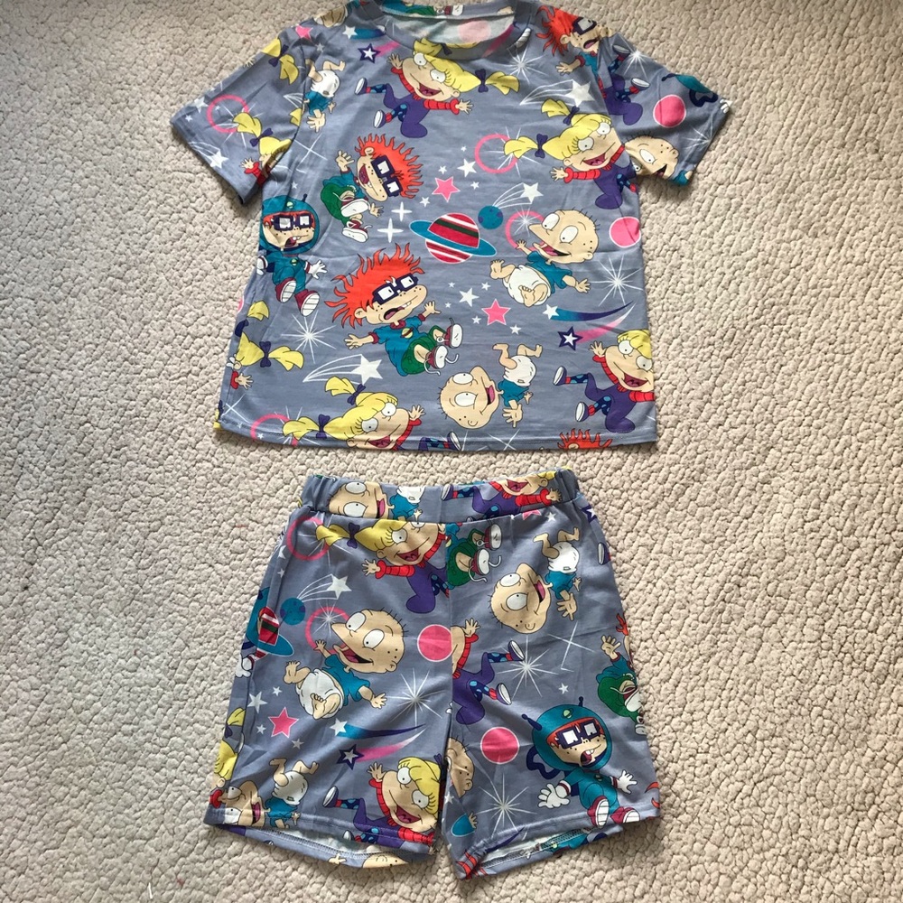 Handmade Rugrats Two Piece Set in Gray - Picture 5 of 8
